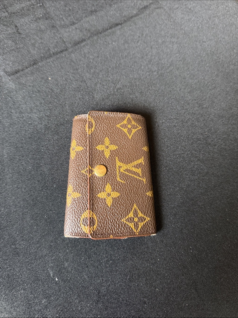 Louis Vuitton Monogram Canvas Key Pouch in Brown and Gold